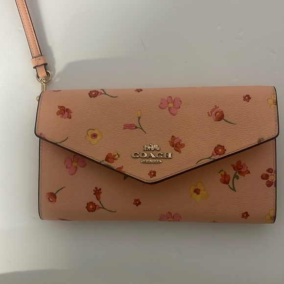 Coach Bags Coach Travel Envelope Wallet With Mystical Floral Print